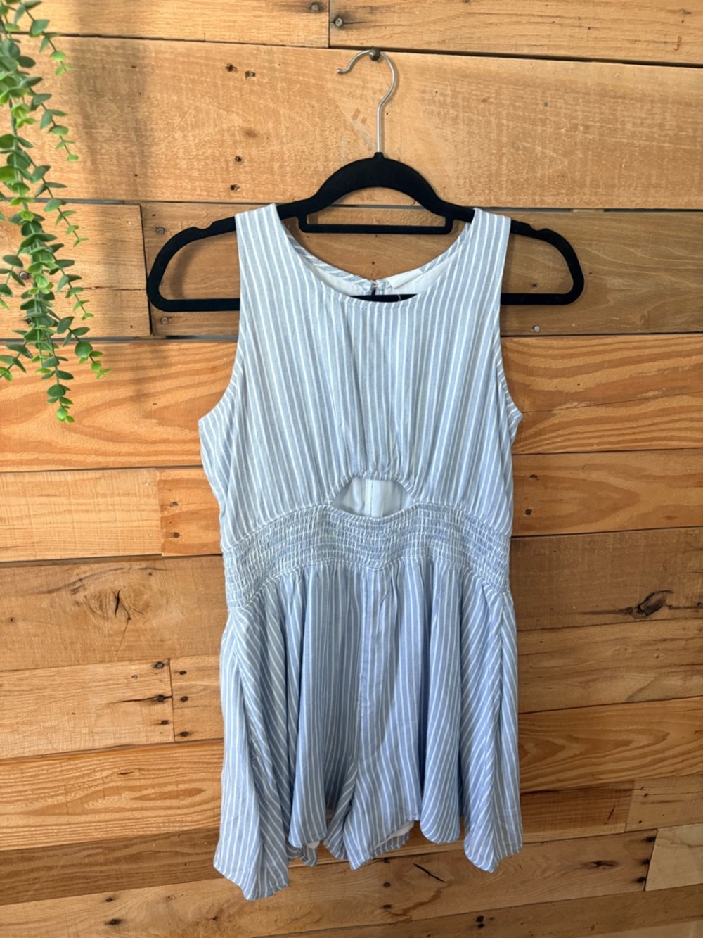 abercrombie kids Light Blue & White Striped Mini Dress Size 17/18